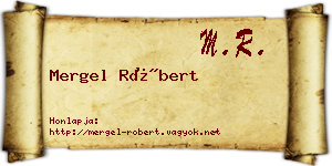 Mergel Róbert névjegykártya